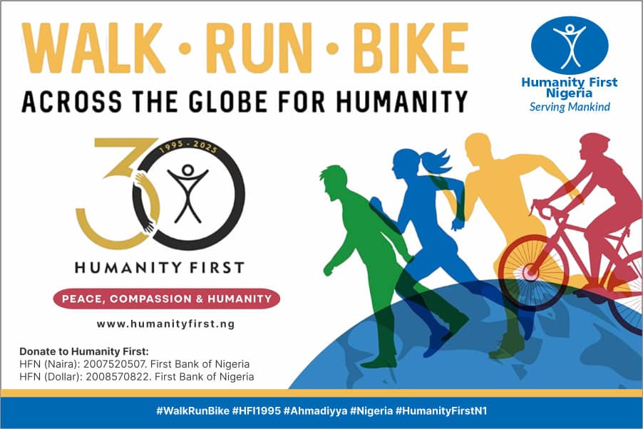 Ahmadiyya Muslim Community events 2025. Walk, Run and Bike across the globe