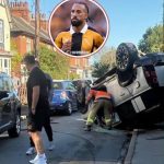 Sorba Thomas car overturned near Hull City training ground in Cottingham