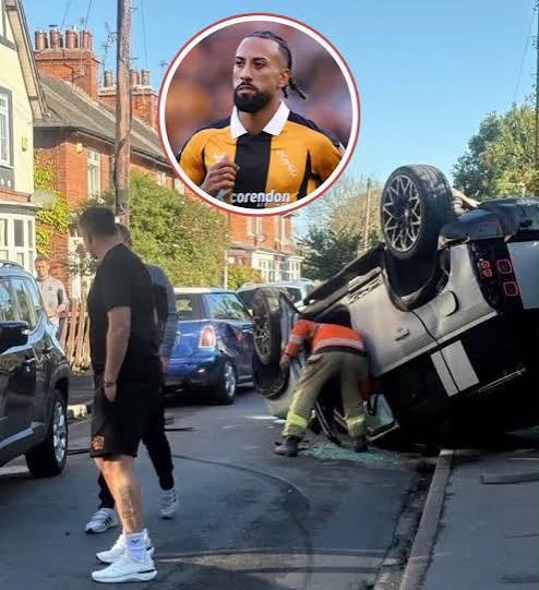 Sorba Thomas car overturned near Hull City training ground in Cottingham